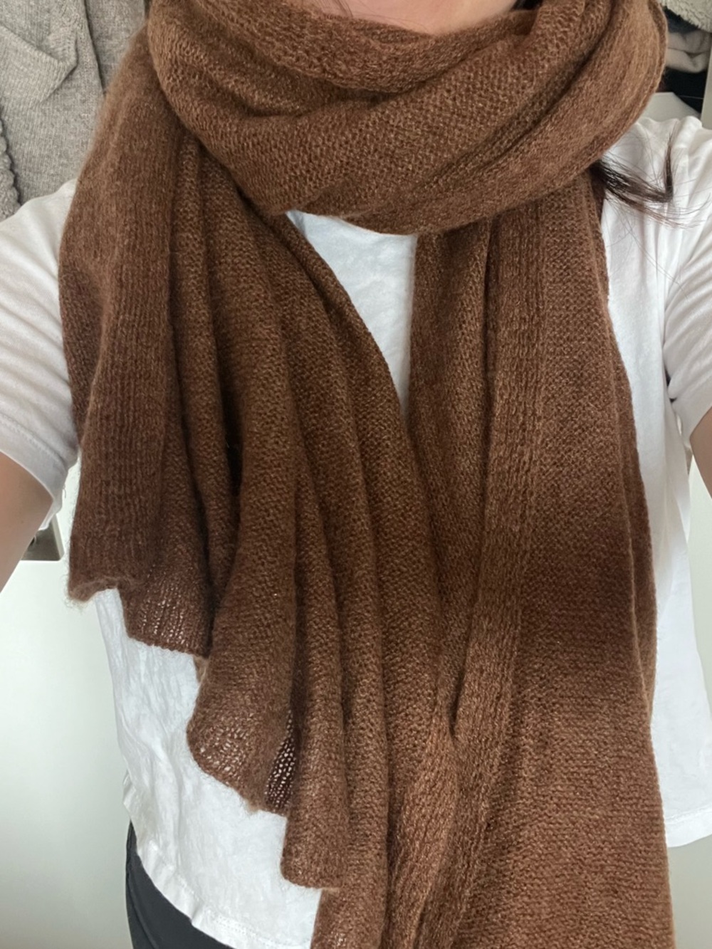 Amicale Cashmere Chocolate Brown Cashmere Scarf